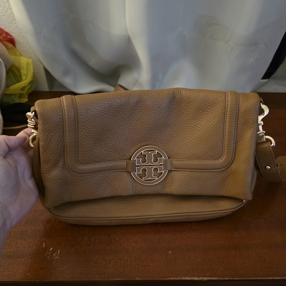 Tory Burch Brown Crossbody Bag with Logo